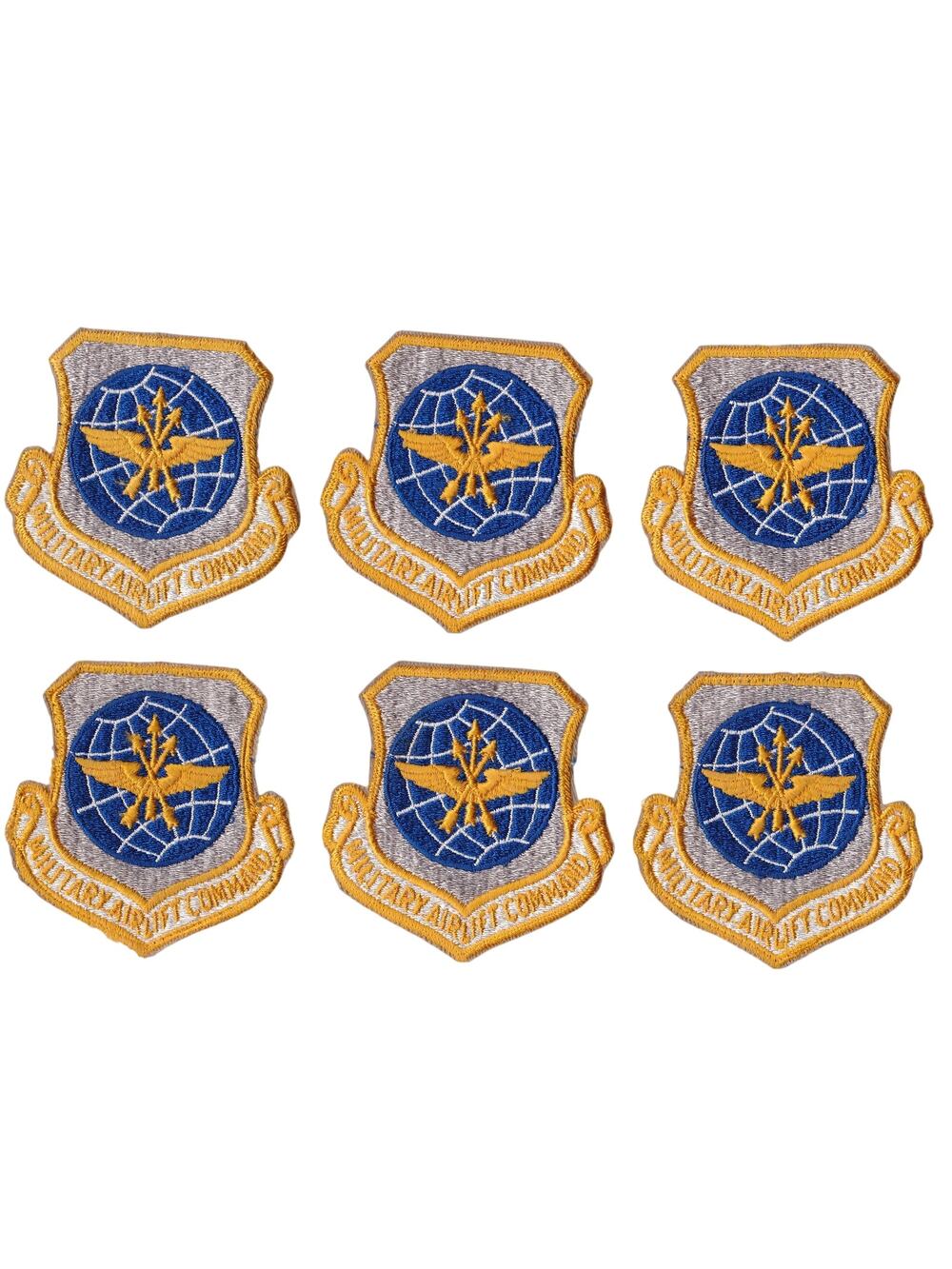 6pc Vintage US Air Force Military Airlift Command MAC Subdued Flight Patch Lot